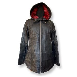 Black leather jacket